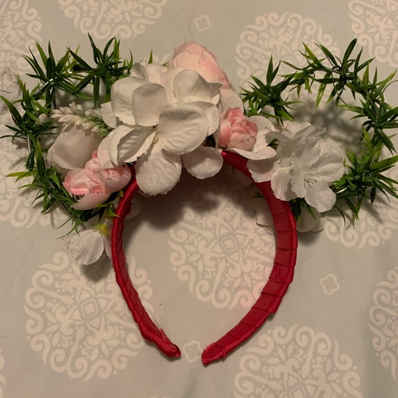 Custom made floral Minnie ears - Picture 2 of 5